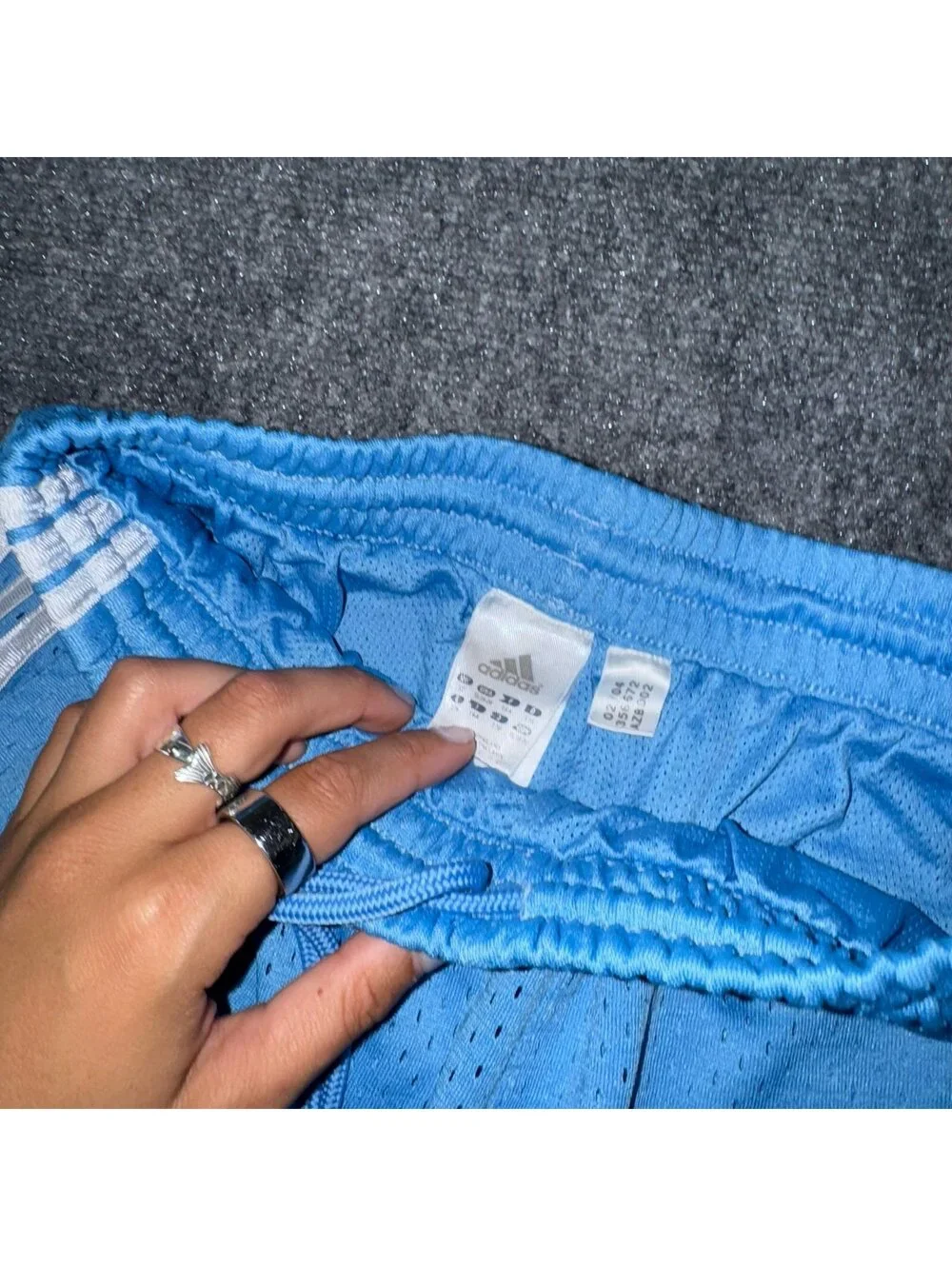 Adidas 2004 Grail Blue Mesh Baggy Hoop Shorts Mens SM/MD Vtg y2k 90s Rare